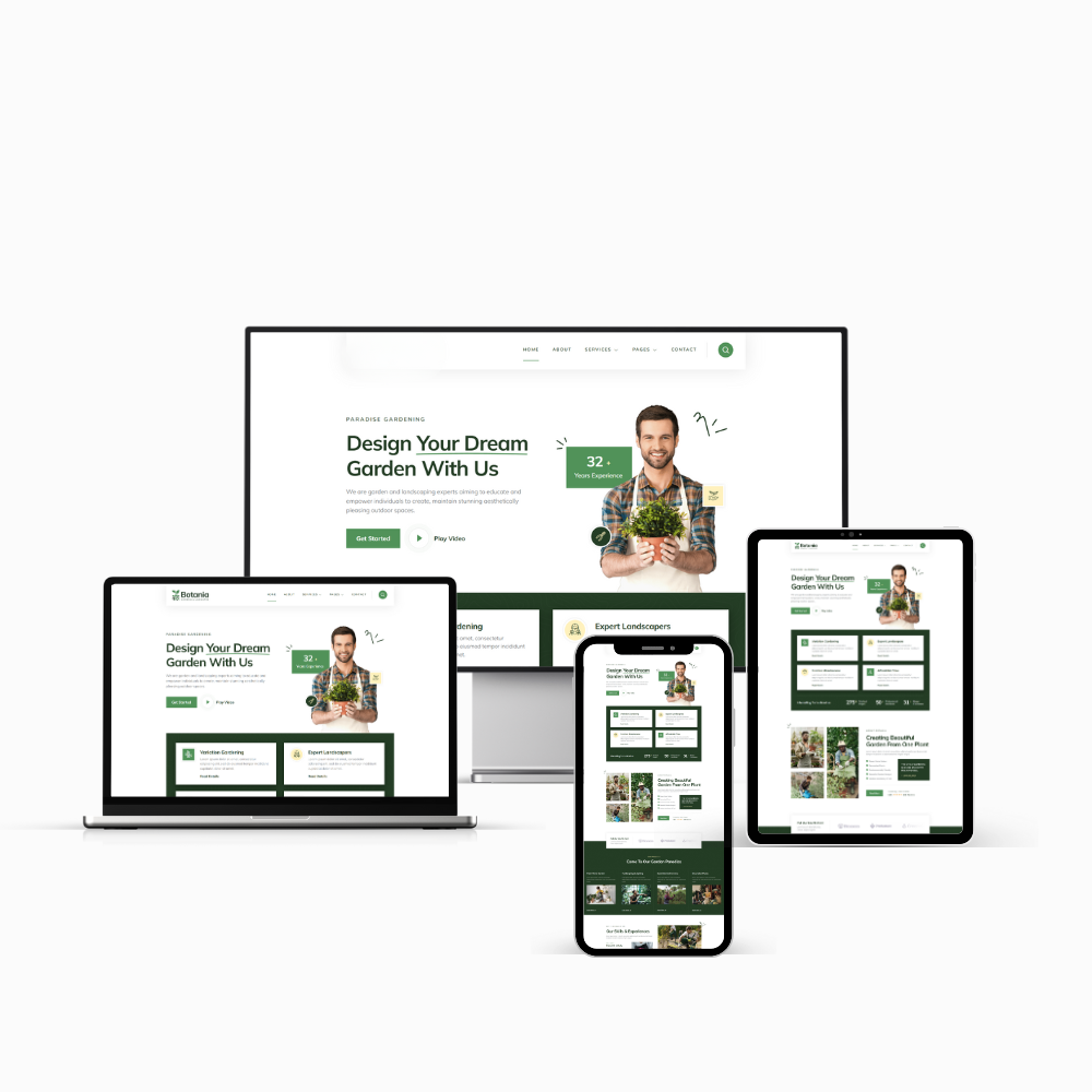 Example of a handyman website design company-level project