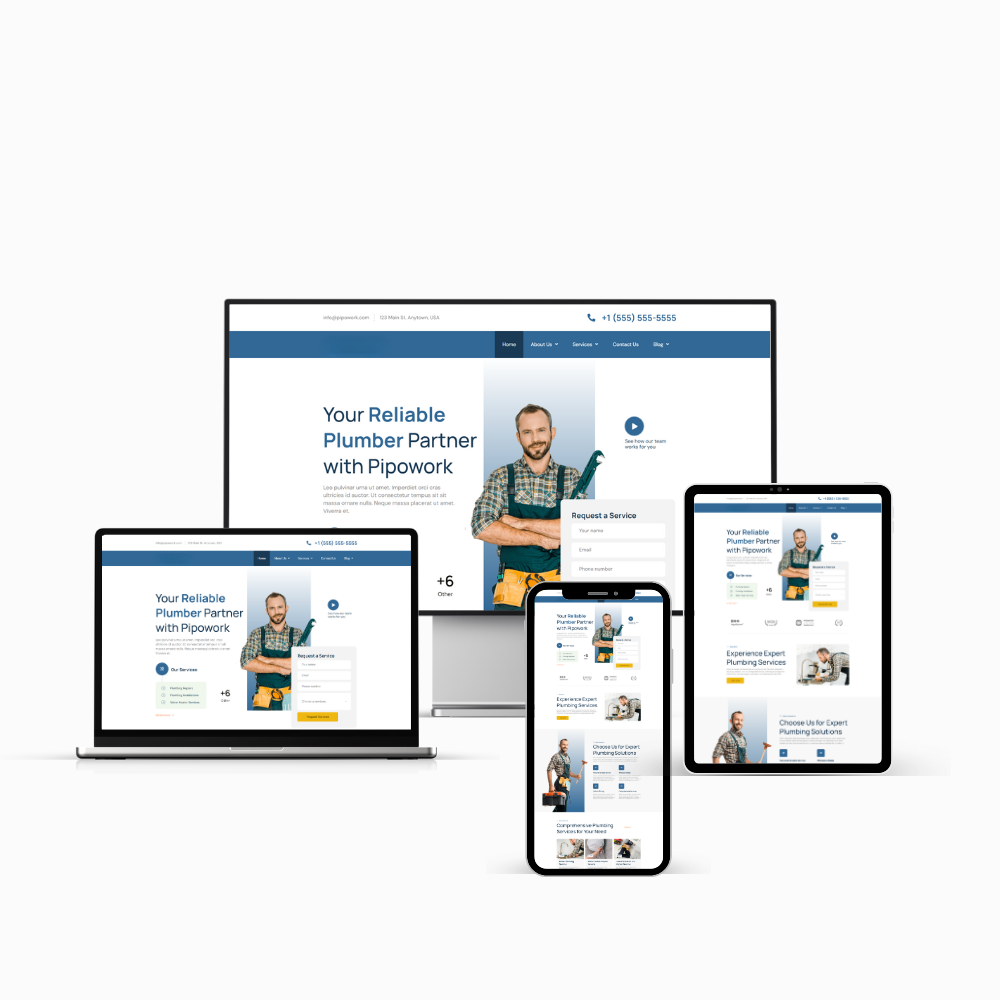 Example of a Handyman website design company-level project