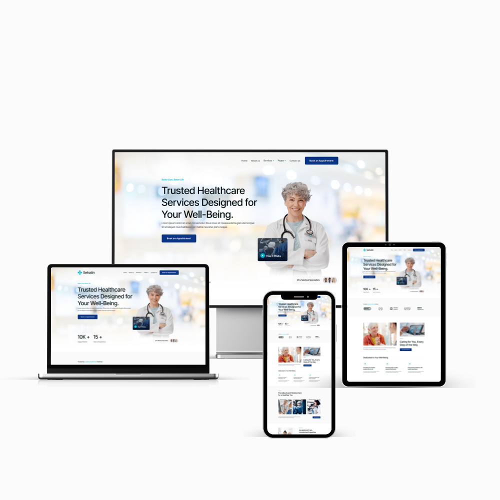 Example of a medical website design company-level project